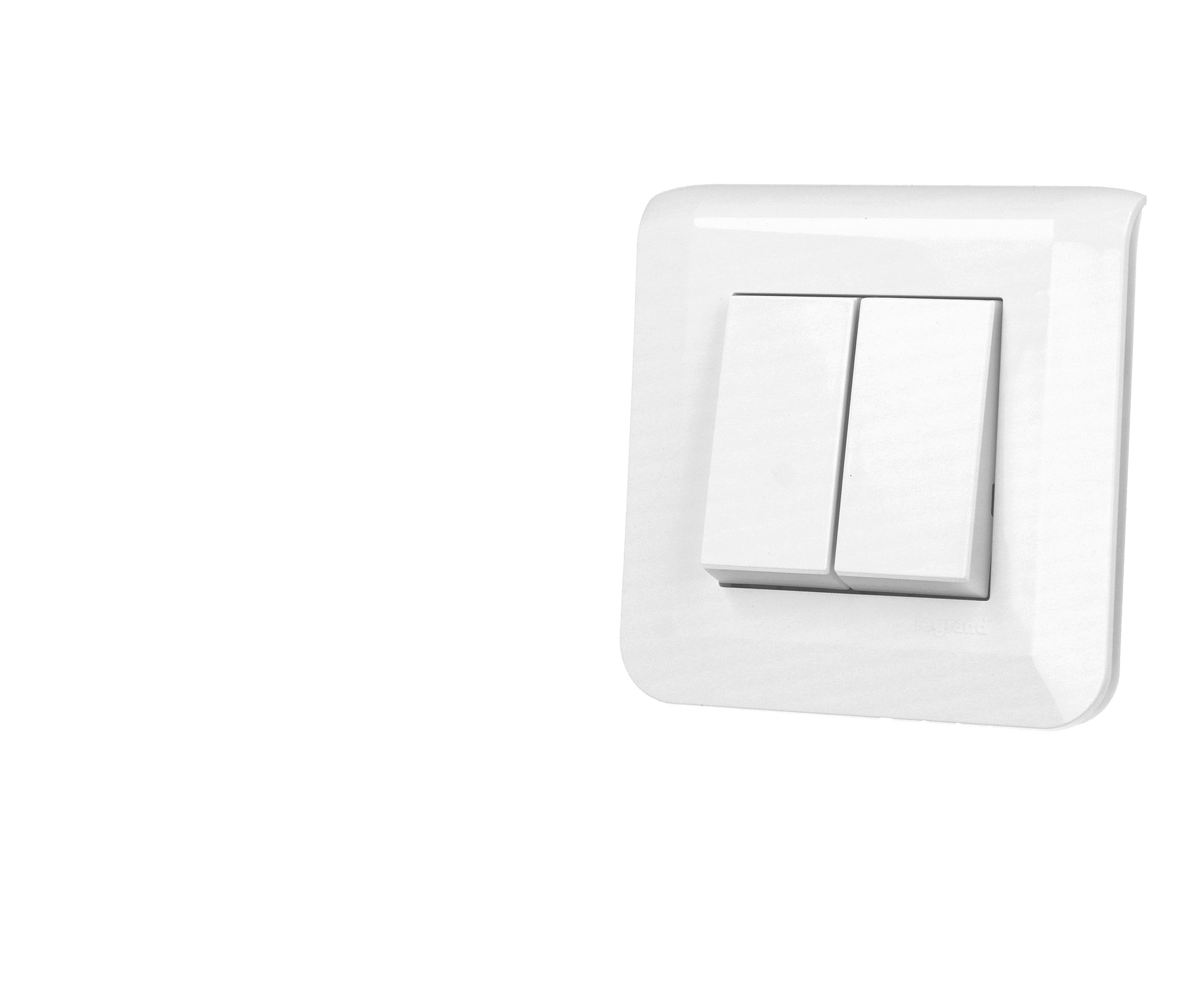 Bouton poussoir double Legrand Mosaic™ complet