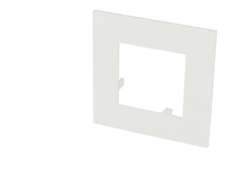 Plaque de finition blanche simple Efapel Quadra (45x45)