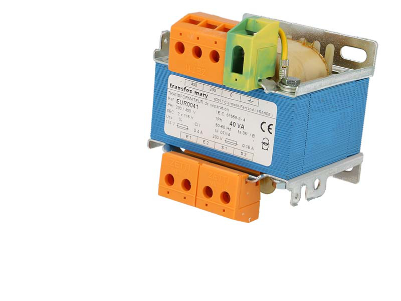 Transformateur industriel 40VA, Primaire 230-400V - Secondaire 2x115V