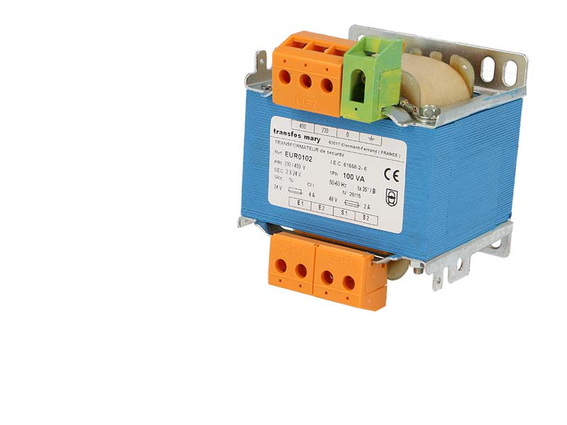 Transformateur de sécurité 100VA, Primaire 230-400V - Secondaire 24-48V