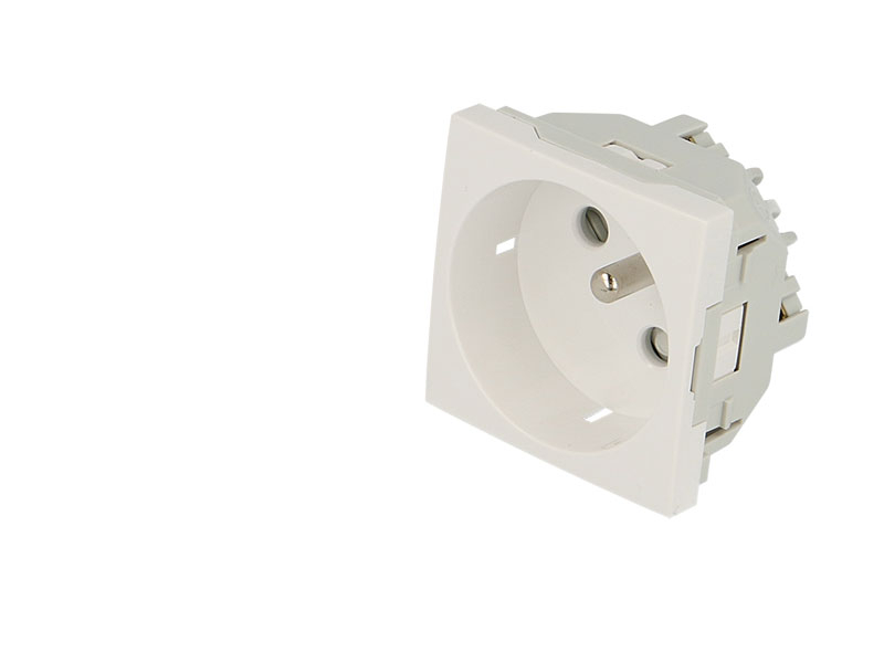 Prise de courant 16A 2P+T à vis Efapel Quadra & Latina (45x45)