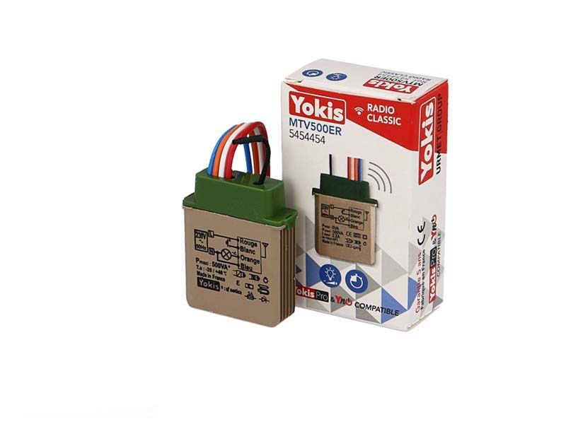 Micromodule télévariateur temporisé encastrable 500W Yokis