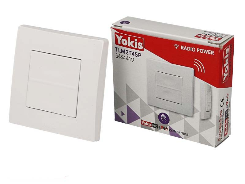 Télécommande sans fil murale 2 touches POWER Yokis