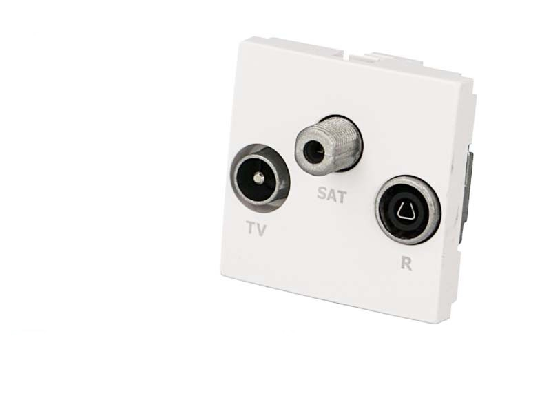 Prise TV + FM + SAT Efapel Quadra & Latina (45x45)