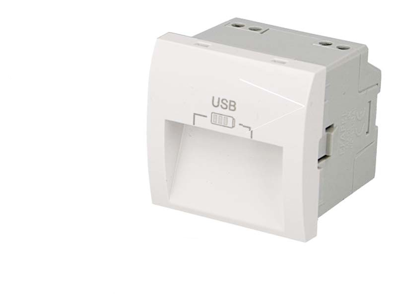 Prise chargeur USB double Efapel Quadra & Latina (45x45)