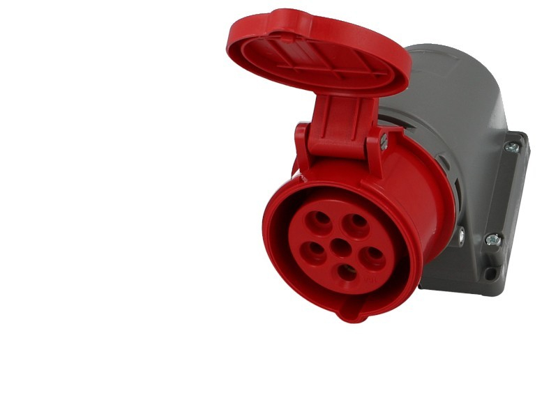 Socle mural femelle CEE triphasé, 5 x 16A