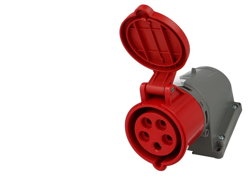 Socle mural femelle CEE triphasé, 5 x 32A