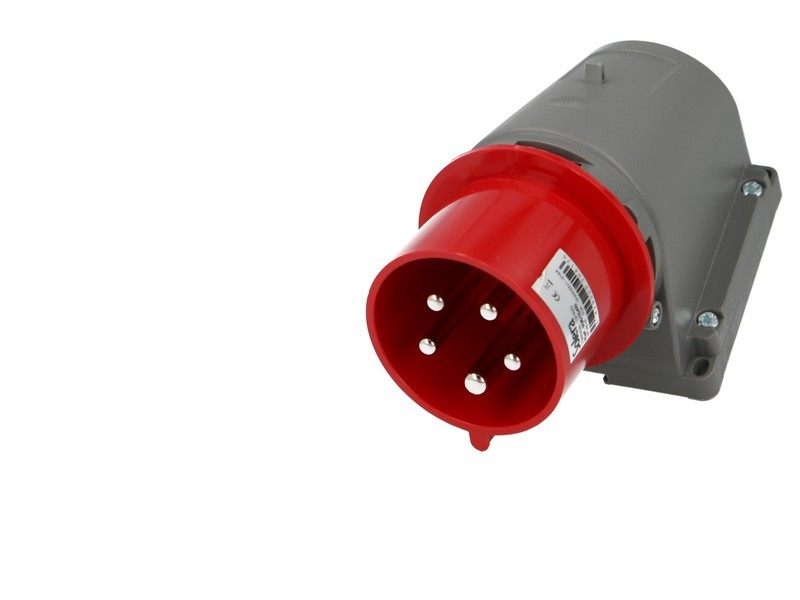 Socle mâle CEE triphasé, 5 x 32A, coudé