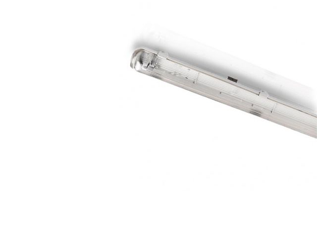 Réglette étanche saillie vide 1,2m, pour tube LED