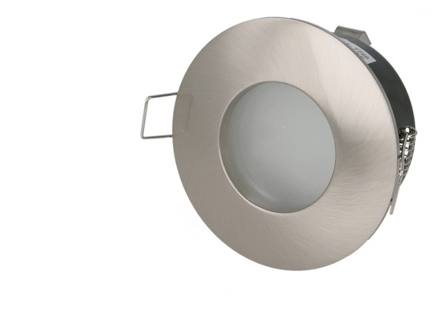 Collerette fixe finition alu brossé étanche IP65 ?82mm