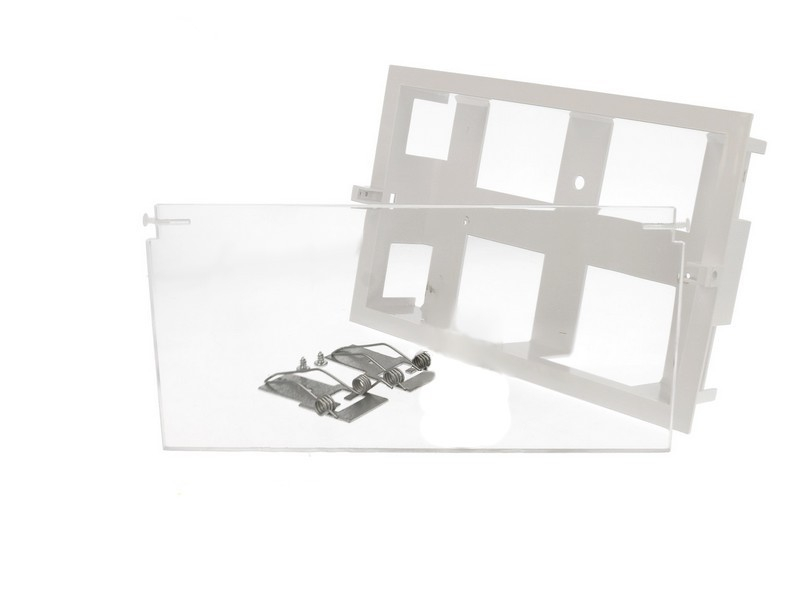 Porte étiquette non sérigraphié encastré mural / plafond pour BAES