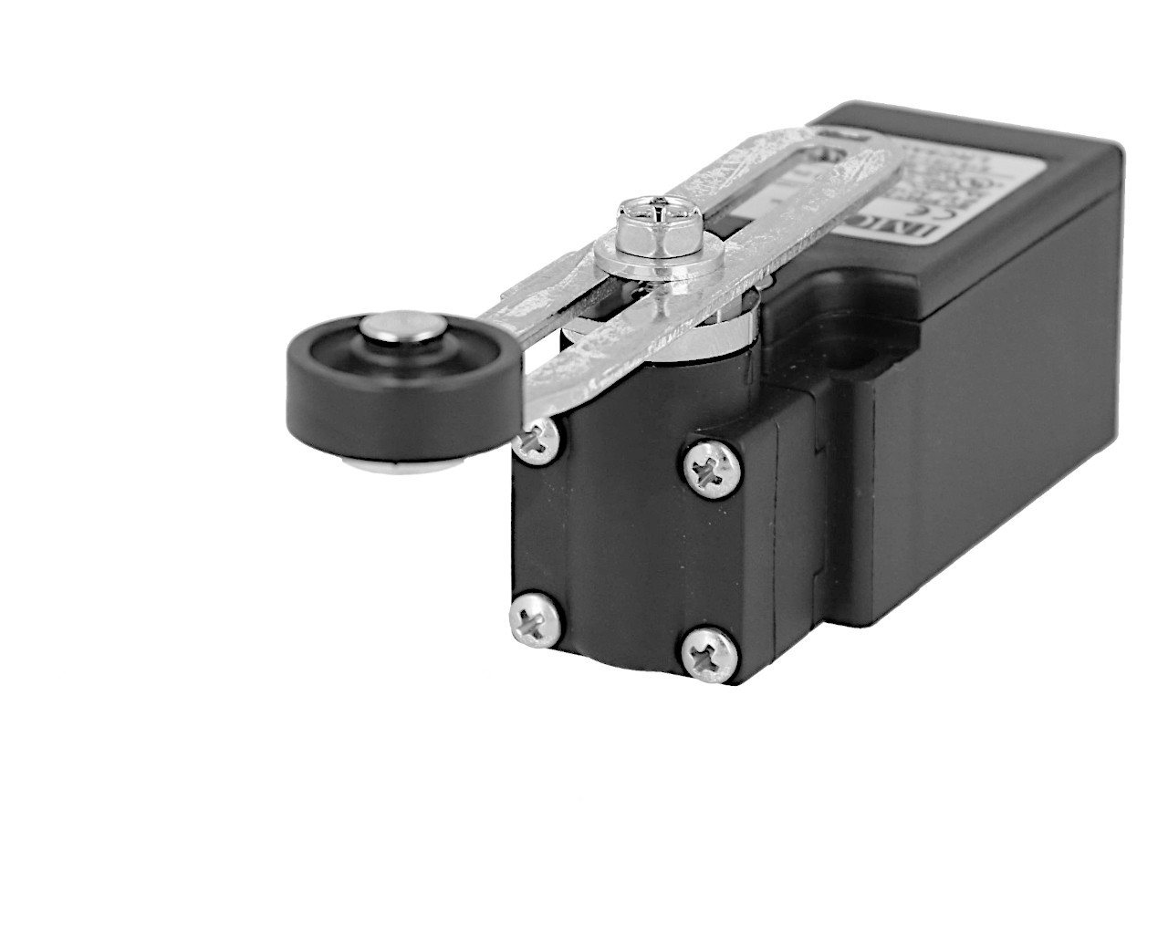 Interrupteur fin de course, tête de galet à levier latéral réglable