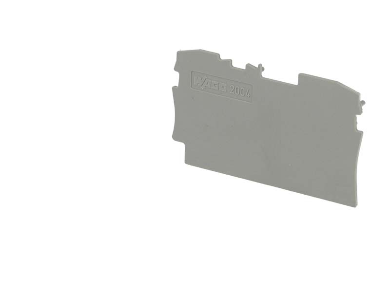 Plaque d'extrémité (GRISE) pour borne 1.5 et 2.5²