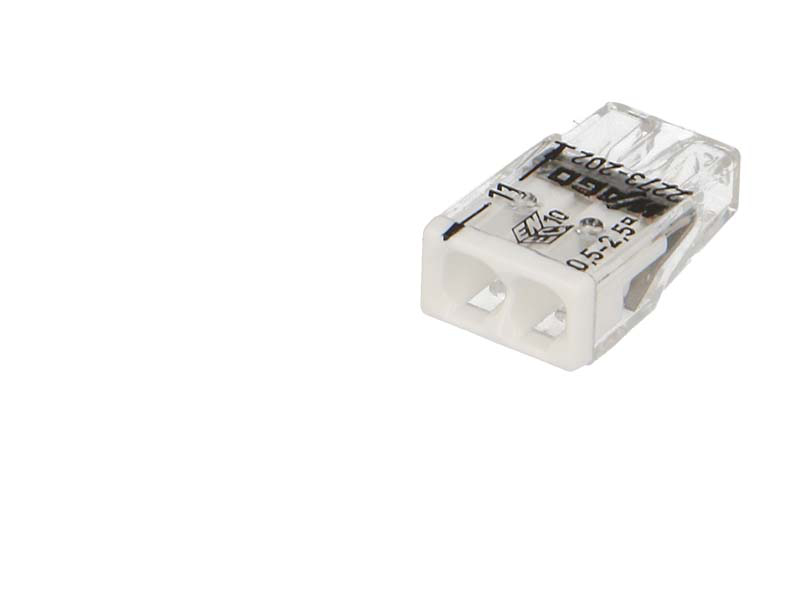 100 bornes WAGO 2273 ultracompacte 2 entrées (blanc)