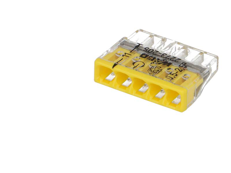 100 bornes WAGO 2273 ultracompacte 5 entrées (jaune)
