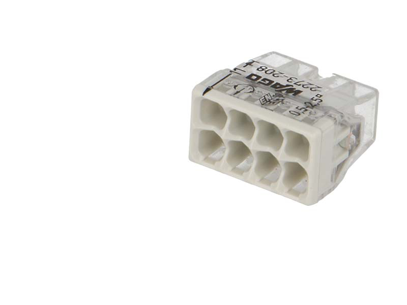 50 bornes WAGO 2273 ultracompacte 8 entrées (gris)