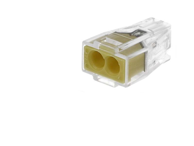 100 connecteurs WAGO 2 entrées (jaune)