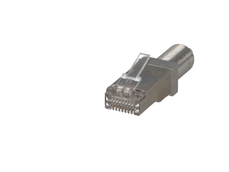 Adaptateur balun RJ45 / fiche F