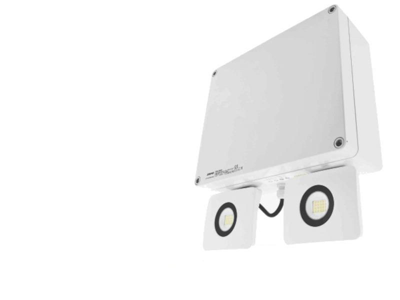 Bloc à phares SATI adressable étanche Zemper Maxilum, spécial chambre froide