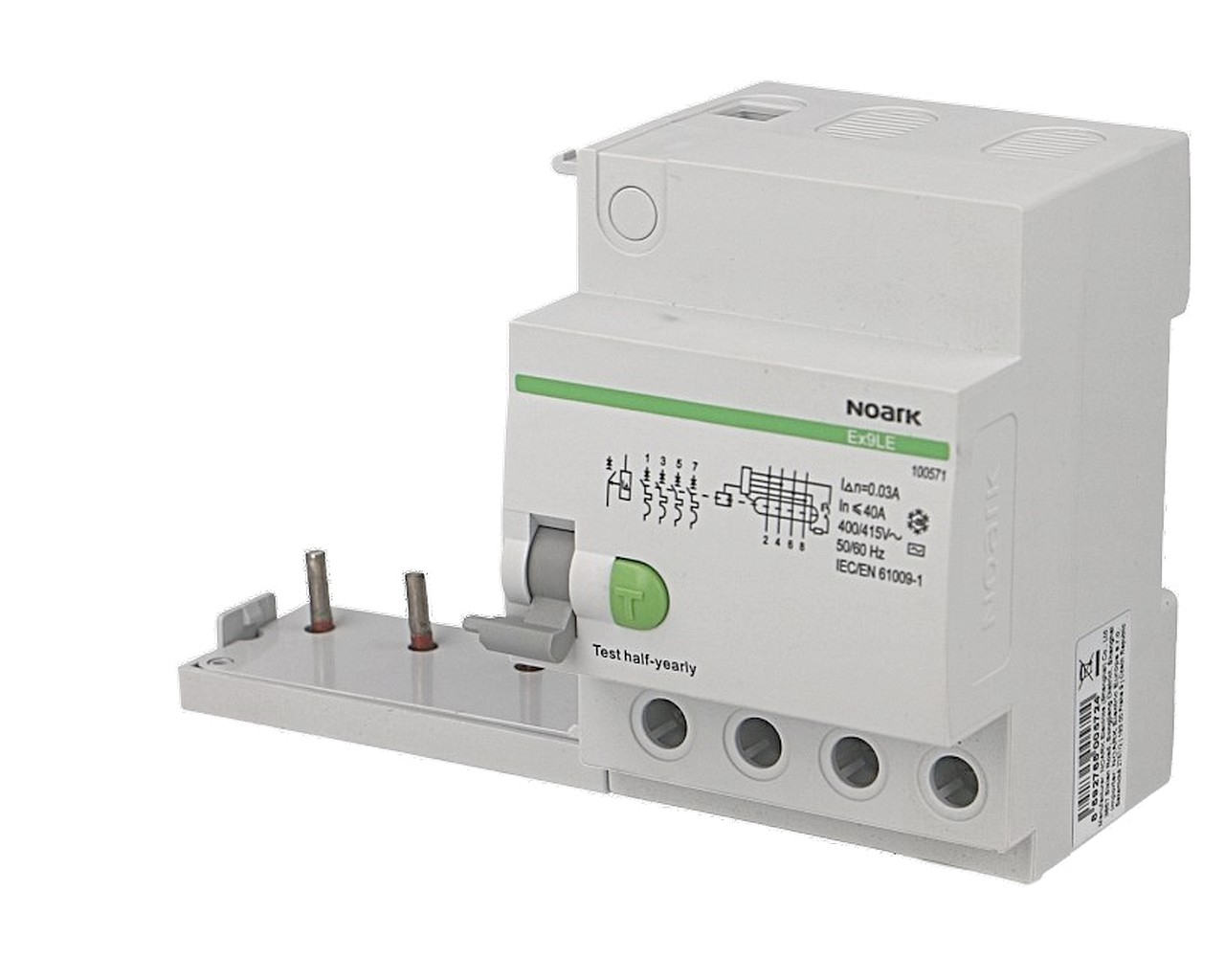 Bloc différentiel tétrapolaire 63A / 30mA type AC Noark Ex9LE