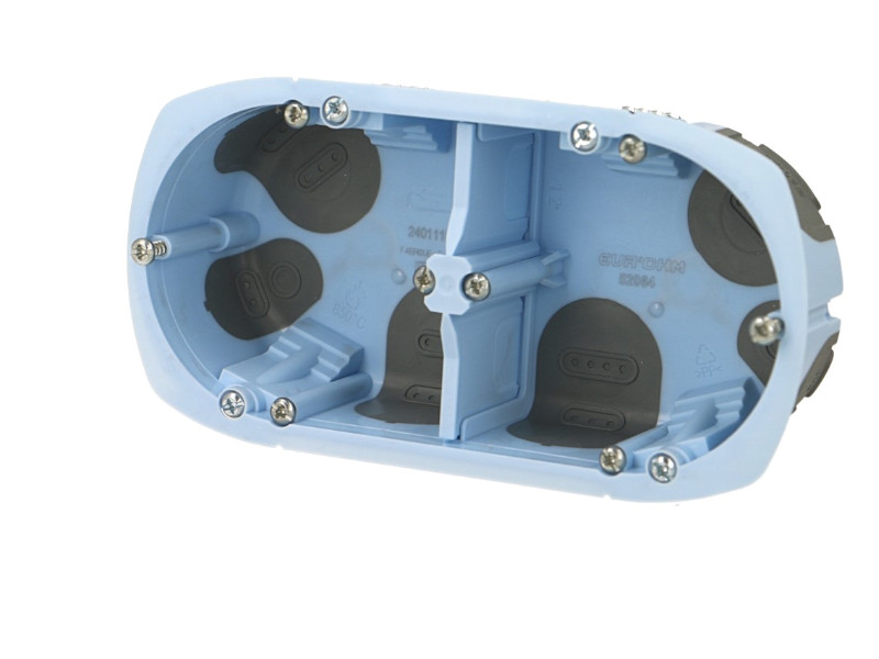 Boites encastrement 2 postes, prof. 40mm, lot de 100 Eur'ohm