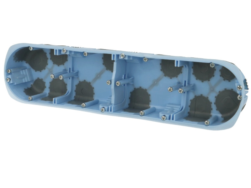 Boite d'encastrement étanche à l'air 4 postes, prof. 40mm Eur'ohm