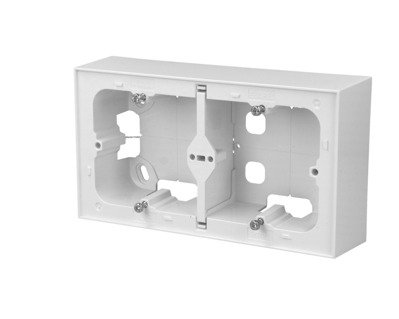 Boitier saillie double Quadro 45 & Logus 90 Efapel blanc