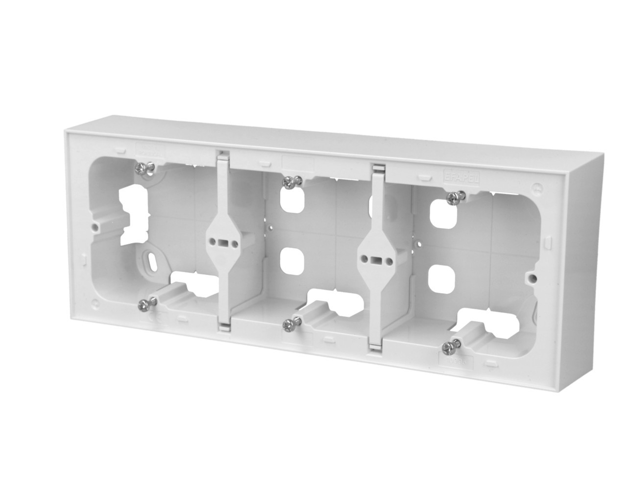 Boitier saillie triple Quadro 45 & Logus 90 Efapel blanc