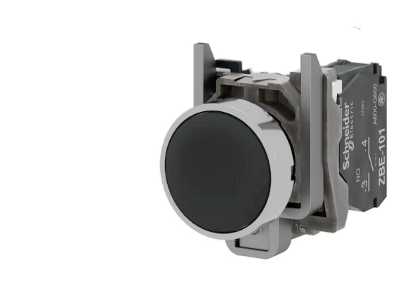 Bouton poussoir Schneider Harmony XB4 noir 1NO