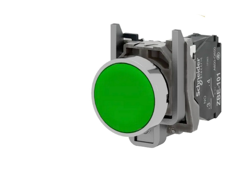 Bouton poussoir Schneider Harmony XB4 vert 1NO