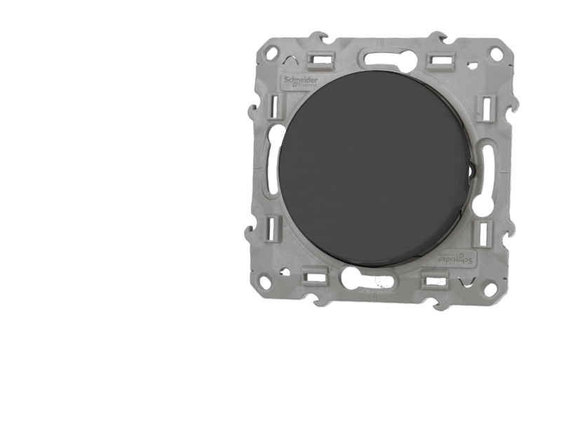 Poussoir simple anthracite Schneider Odace