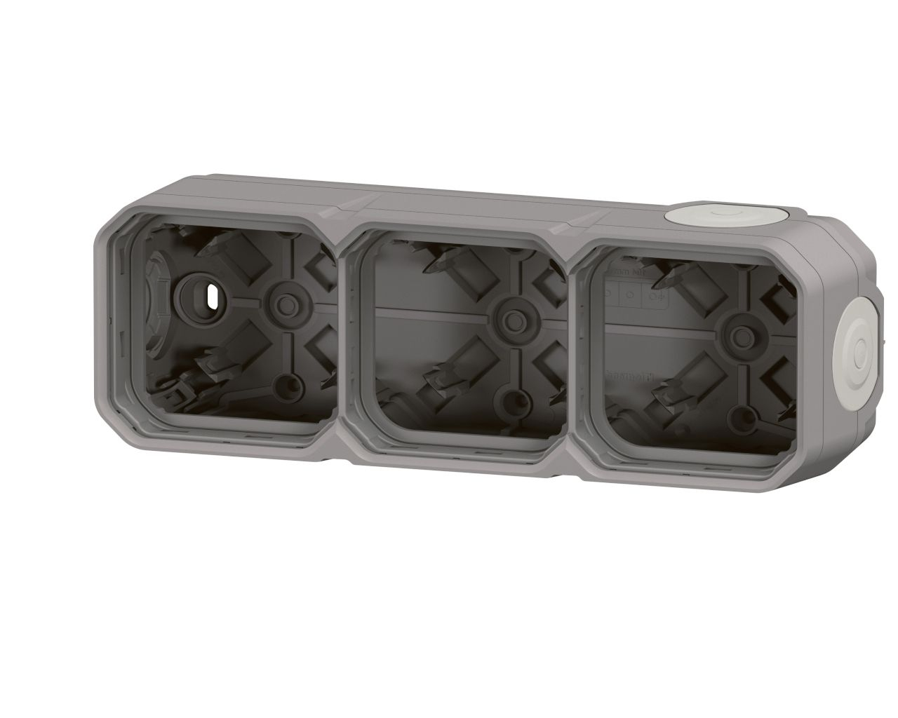 Boitier saillie triple horizontal ou vertical Legrand Plexo™ gris composable