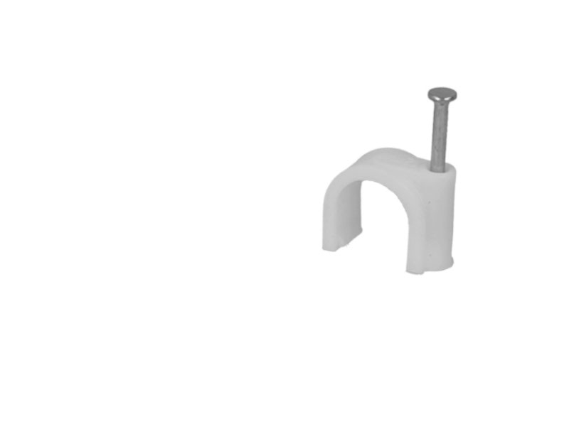 Cavalier attache-fil à clouer pour câble diamètre 8mm