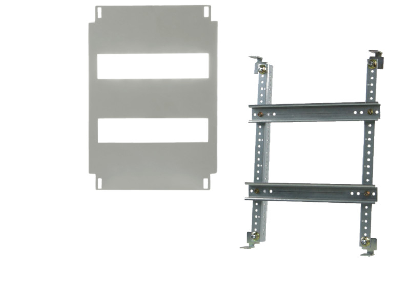 Châssis avec plastron 24 modules pour coffret polyester 300x400 Solera Polibox