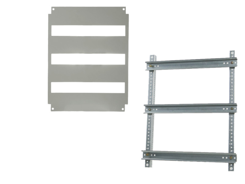 Châssis avec plastron 54 modules pour coffret polyester 400x500 Solera Polibox