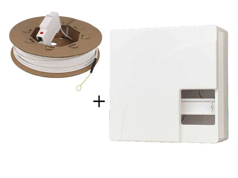 Coffret de communication fibre saillie avec DTIO