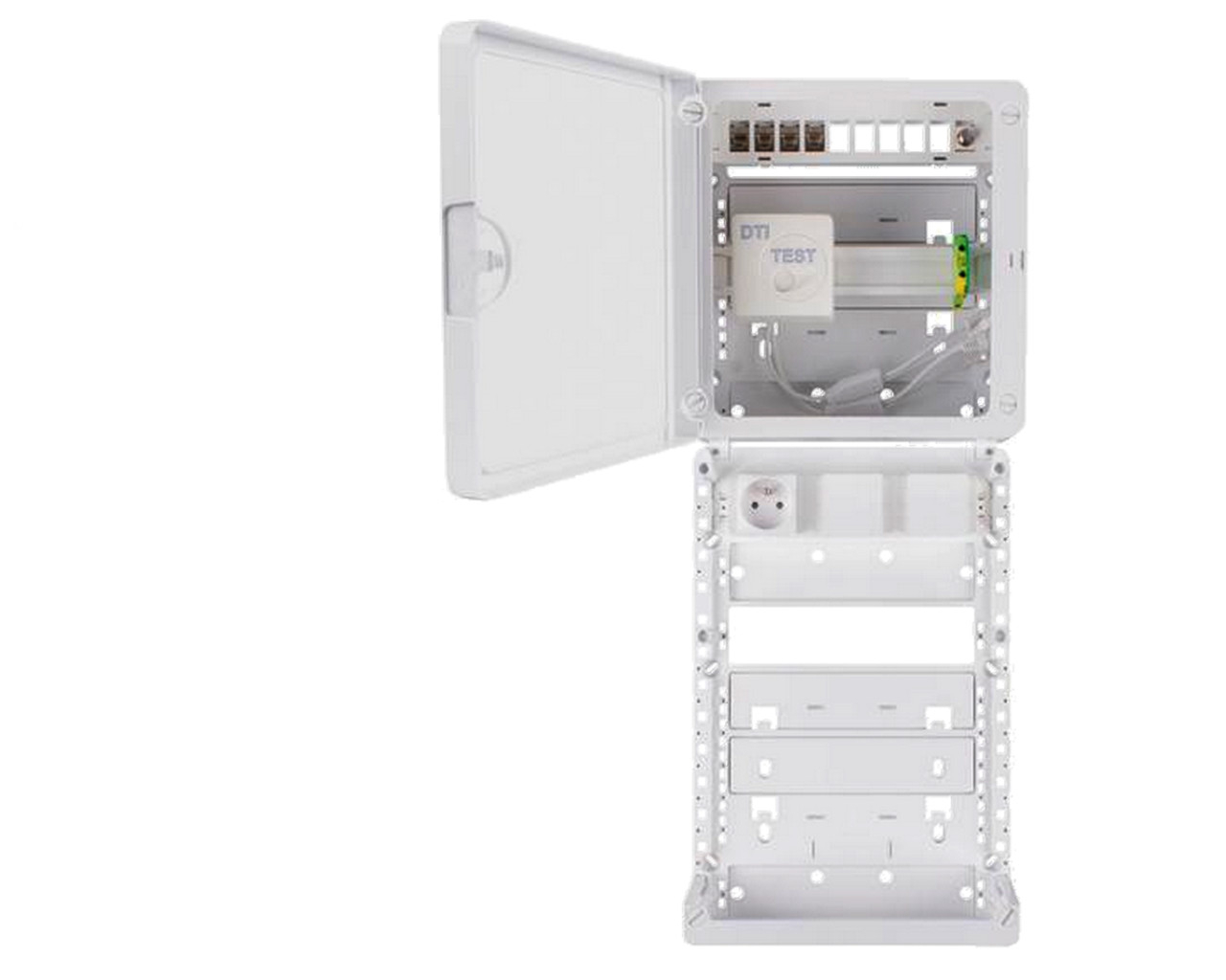 Coffret de communication avec zone attenante