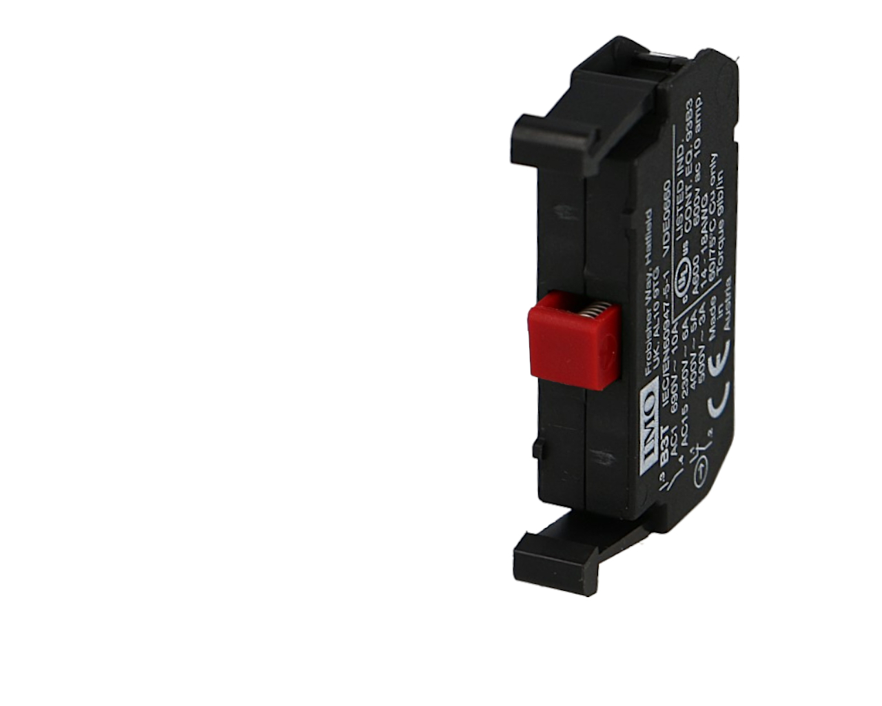 Contact auxilliaire 1NC (rouge) pour boutonnerie Ø22mm IMO