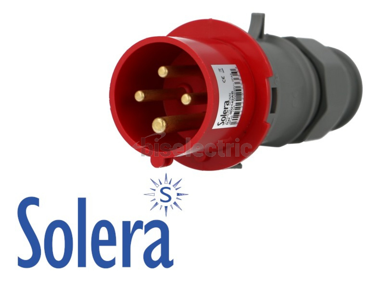 Prise mâle CEE triphasée, 4 x 16A Prise triphasé chez biselectric