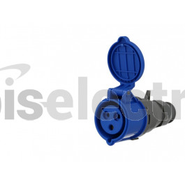 Prise femelle CEE monophasée, 3 x 32A, pour prolongateur chez bis-electric
