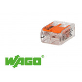 100 connecteur WAGO 2 entrées pour fil souple ou rigide