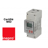 Compteur électrique monophasé multifonction 100A, certifié MID