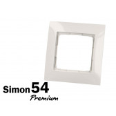 Plaque de finition blanche simple Simon Premium