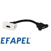 Prise HDMI ½ module Efapel Quadra & Latina (45x45)