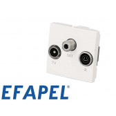 Prise TV + FM + SAT Efapel Quadra & Latina (45x45)
