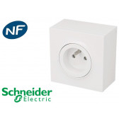 Interrupteur simple unipolaire, saillie, IP44, noir - Cedar Schneider