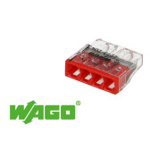 Lot de 10 boites de 100 bornes WAGO 2273 ultracompacte 4 entrées (rouge)