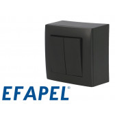 Interrupteur va et vient double noir Efapel Logus 90