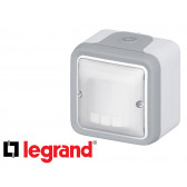 Interrupteur automatique Legrand Plexo™ gris complète