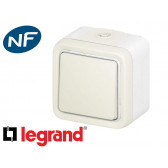 Interrupteur va-et-vient simple Legrand Plexo™ blanc complet